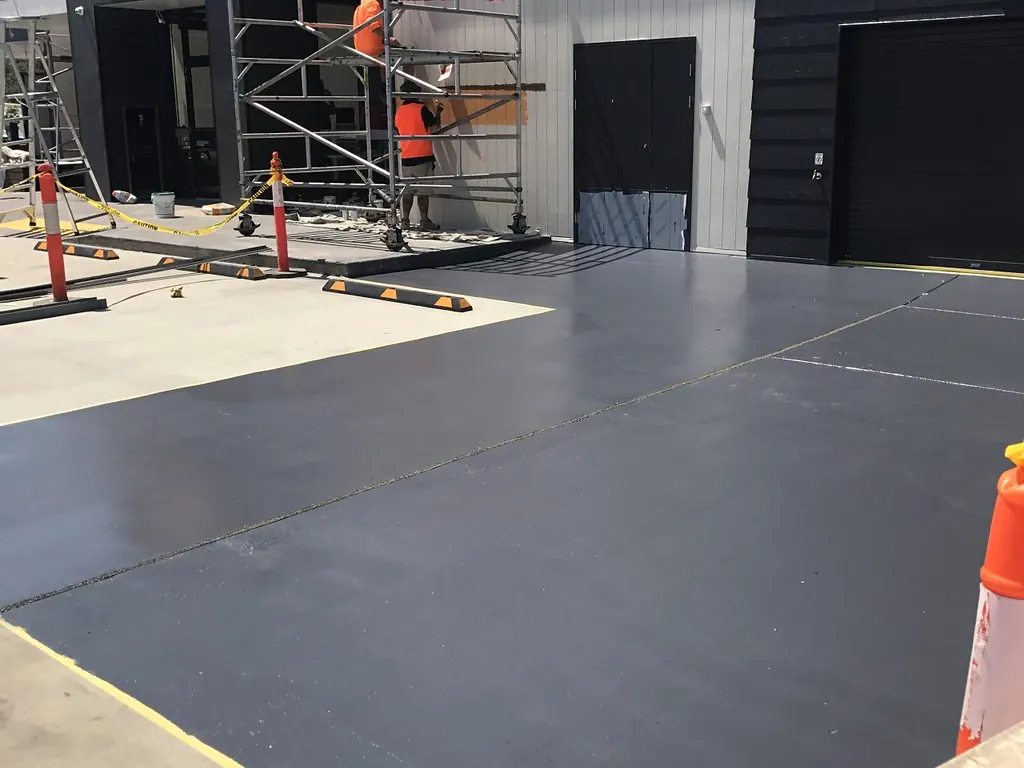 Freshly cleaned commercial hard surface